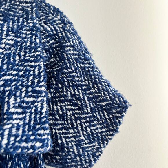 Beth Bowley Anthropologie Wool Blend Coat Belt Button Up Blue Women's Size 6 - Picture 4 of 11